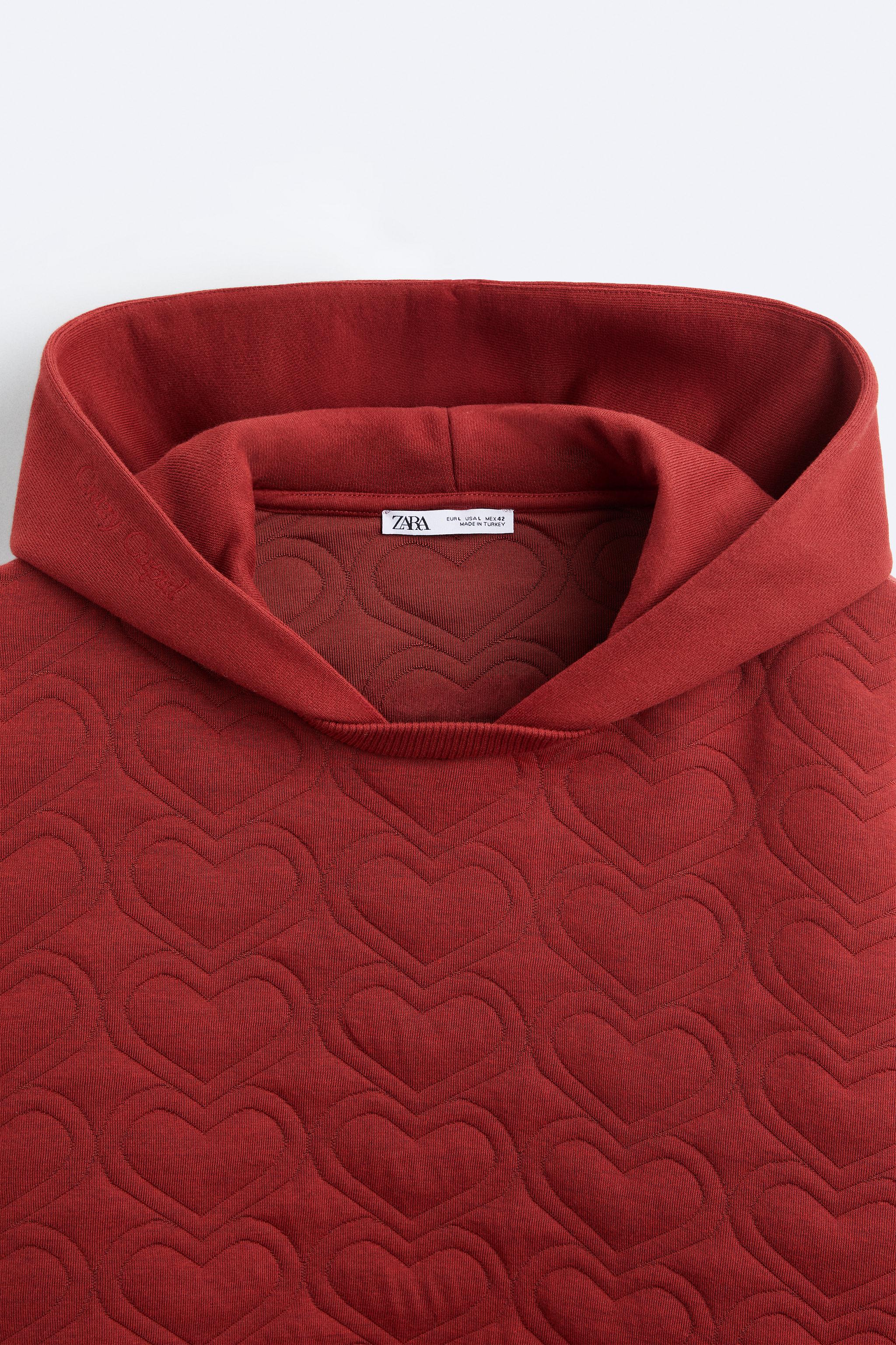 Zara quilted 2024 jacquard sweatshirt