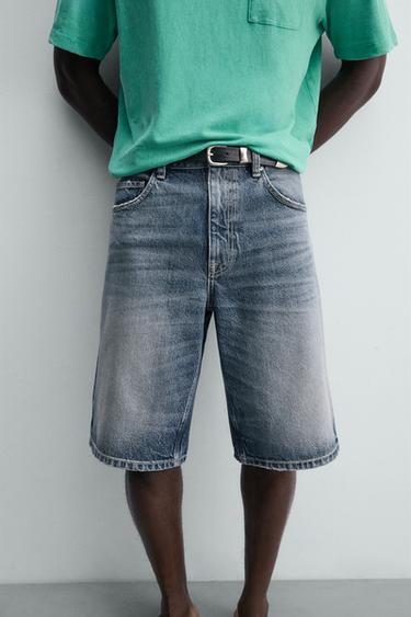 RELAXED FIT DENIM BERMUDA SHORTS - Blue by Zara - Image 4