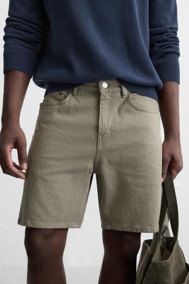 BERMUDA EN DENIM REGULAR FIT - Kaki de Zara - Image 4