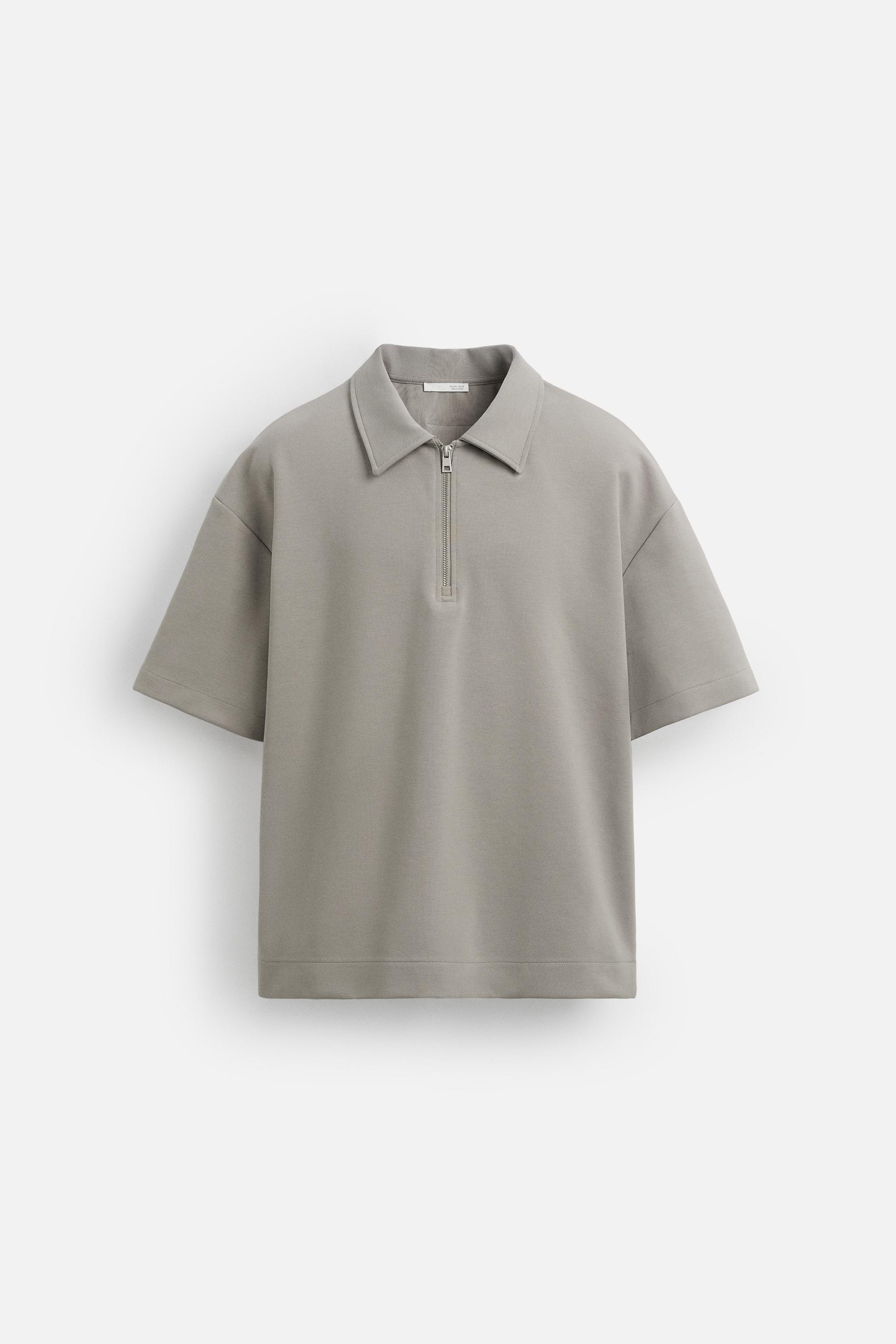 テクニカルジッパーポロシャツ - ダークグレー | ZARA Japan / 日本
