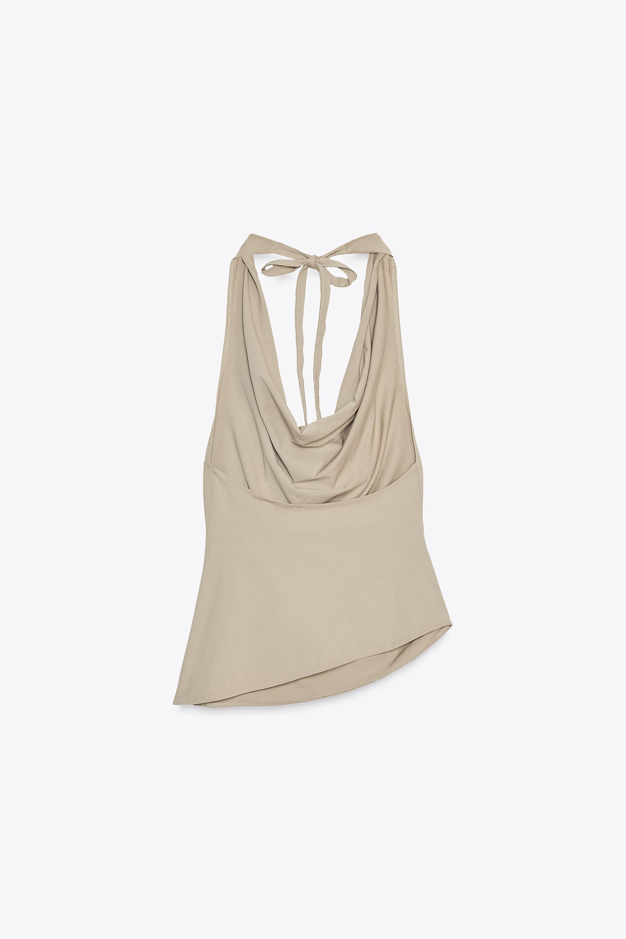 TOP HALTER EFFET TEINT