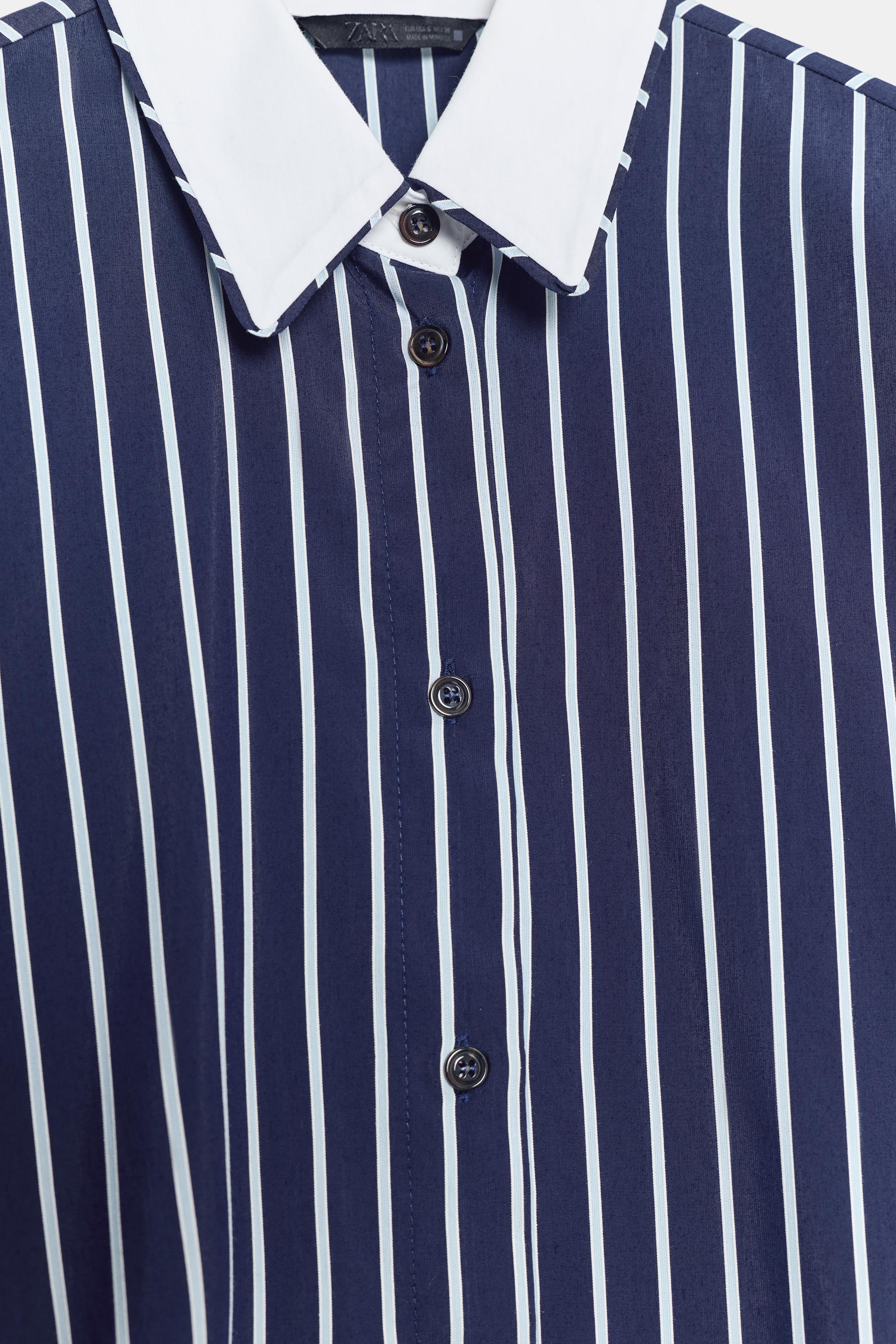 STRIPED POPLIN SHIRT
