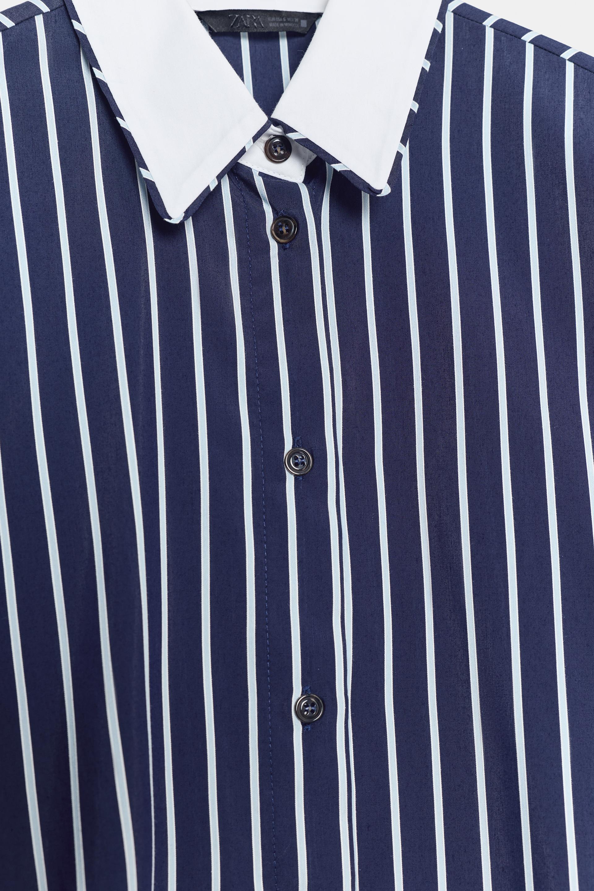 STRIPED POPLIN SHIRT thumbnail 9