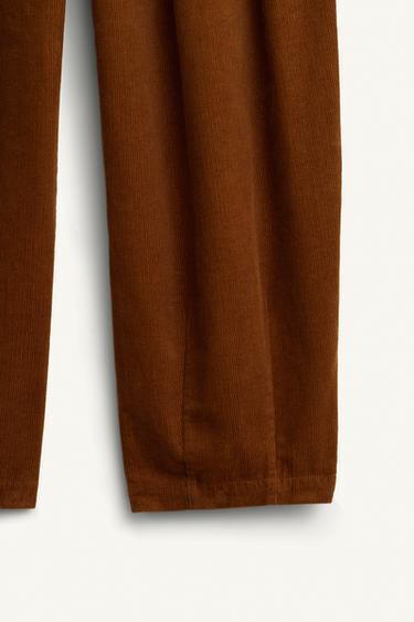 PANTALON DE COSTUME EN VELOURS CÔTELÉ LIMITED EDITION - Marron de Zara - Image 8