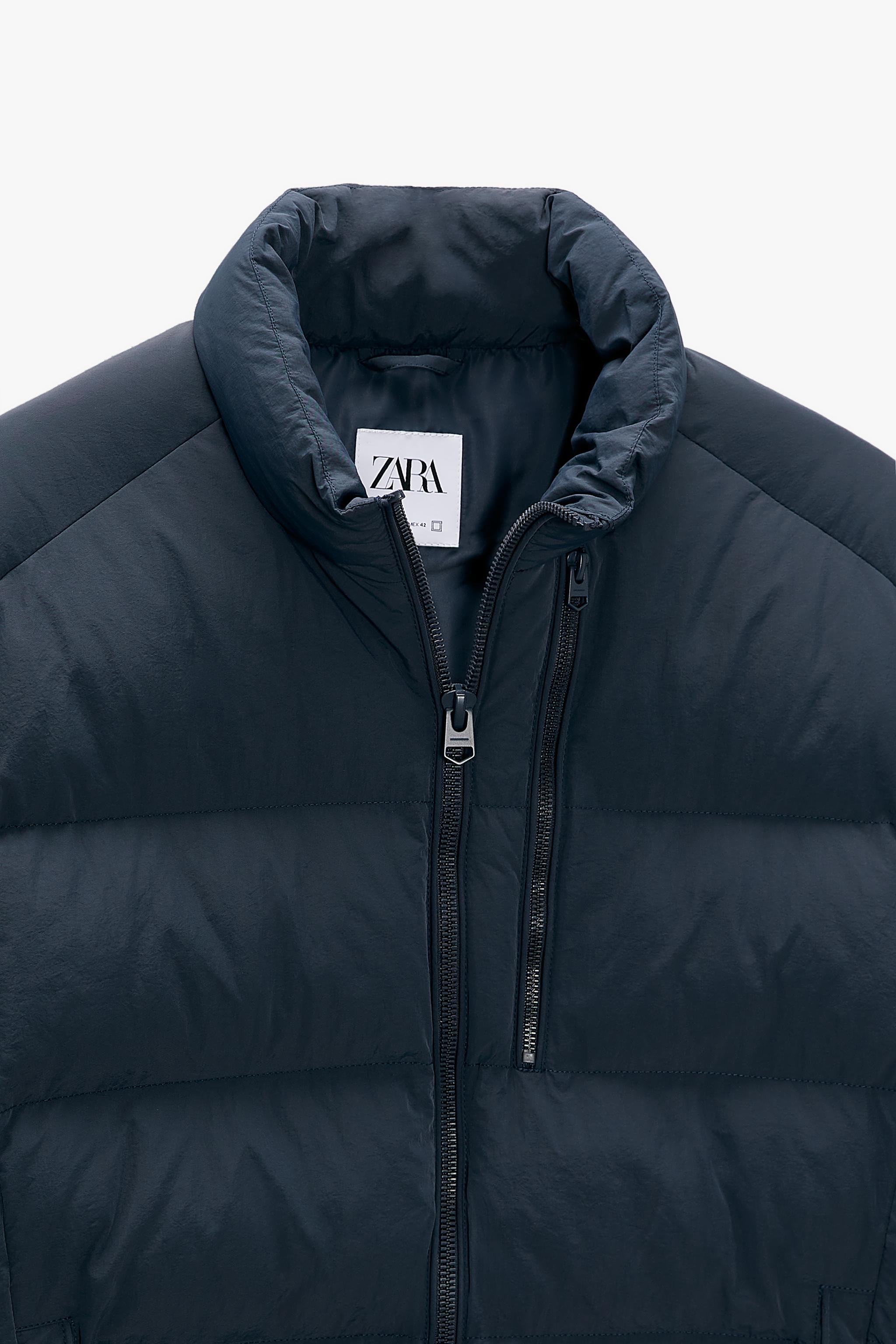 BASIC PUFFER JACKET - Blue | ZARA United States