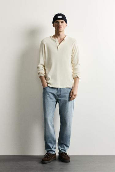 JEANS SLIM CROPPED FIT - Azul claro de Zara - Imagen 0