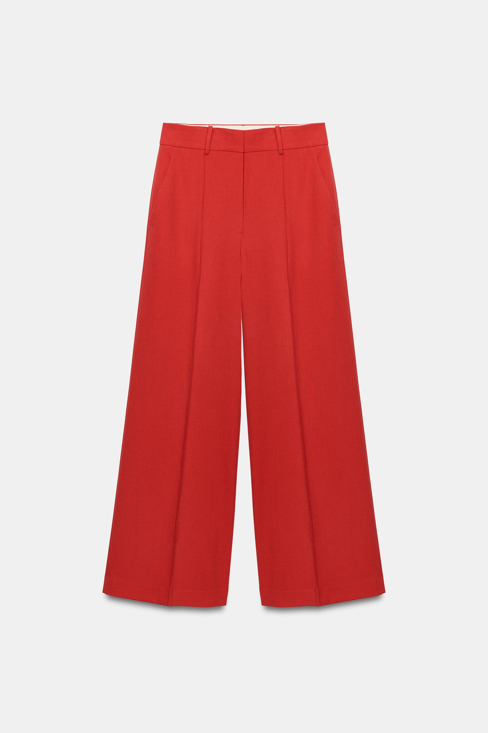 Zara ZW COLLECTION GENİŞ PAÇA PANTOLON görsel 5