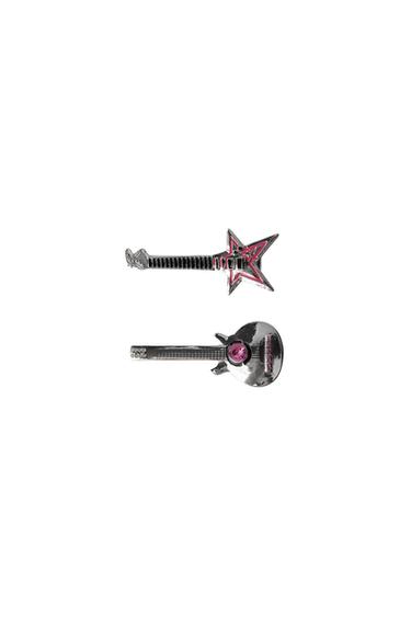 SET MIT ZWEI GITARREN-HAARCLIPS POP STAR - Silber von Zara - Bild 0