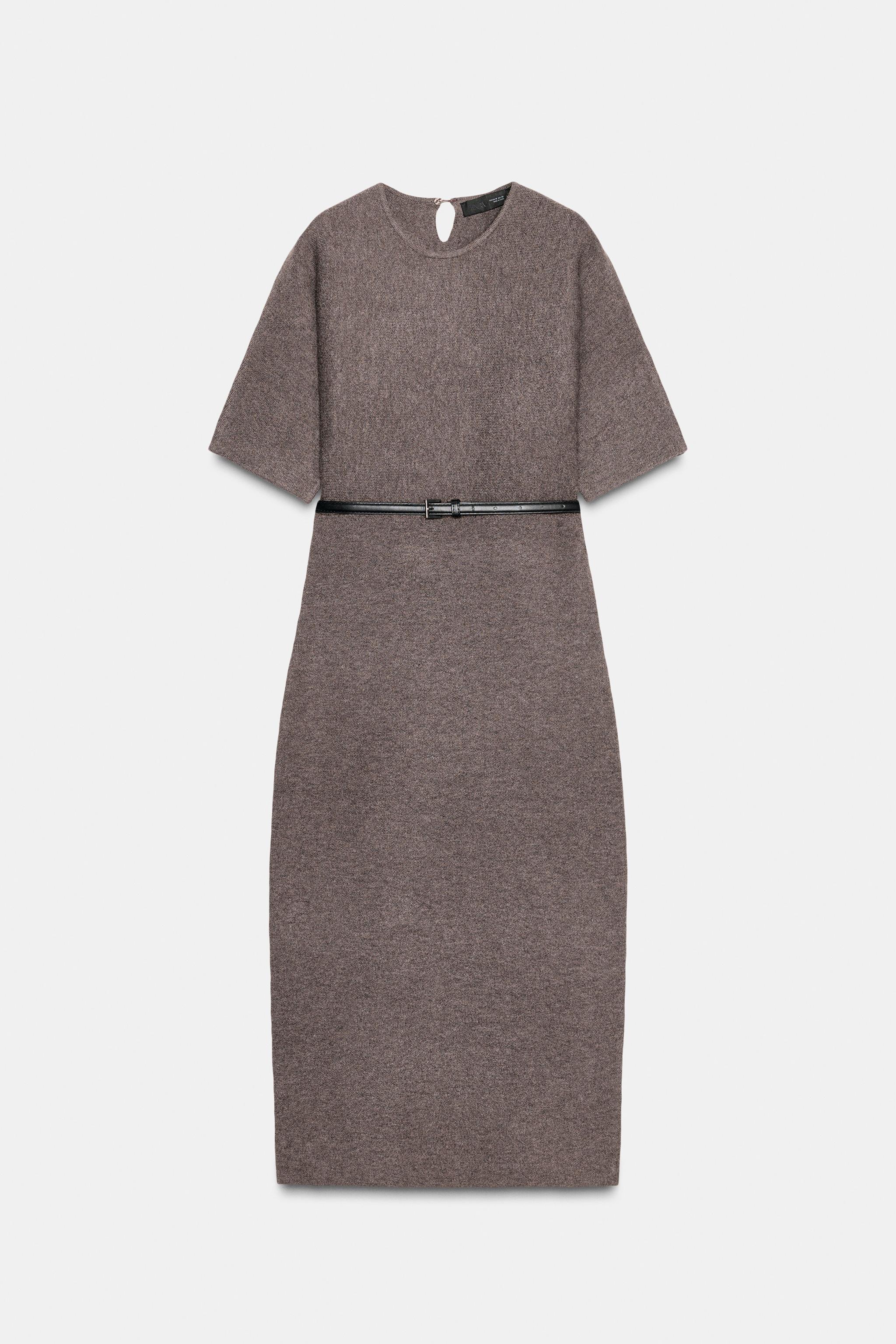 BELTED MIDI DRESS - Light brown | ZARA Canada