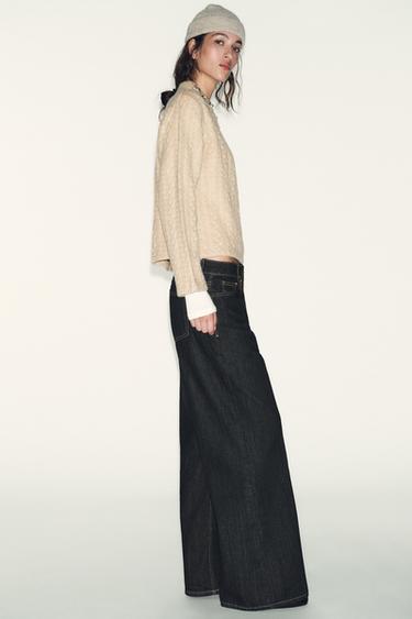 PULL À TORSADES ET COL BIJOU - Beige clair de Zara - Image 5