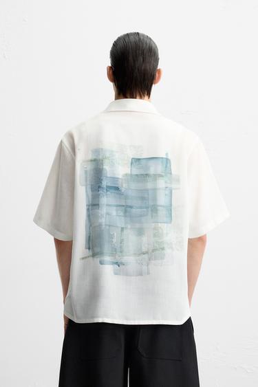ABSTRACT PRINT SHIRT - White by Zara