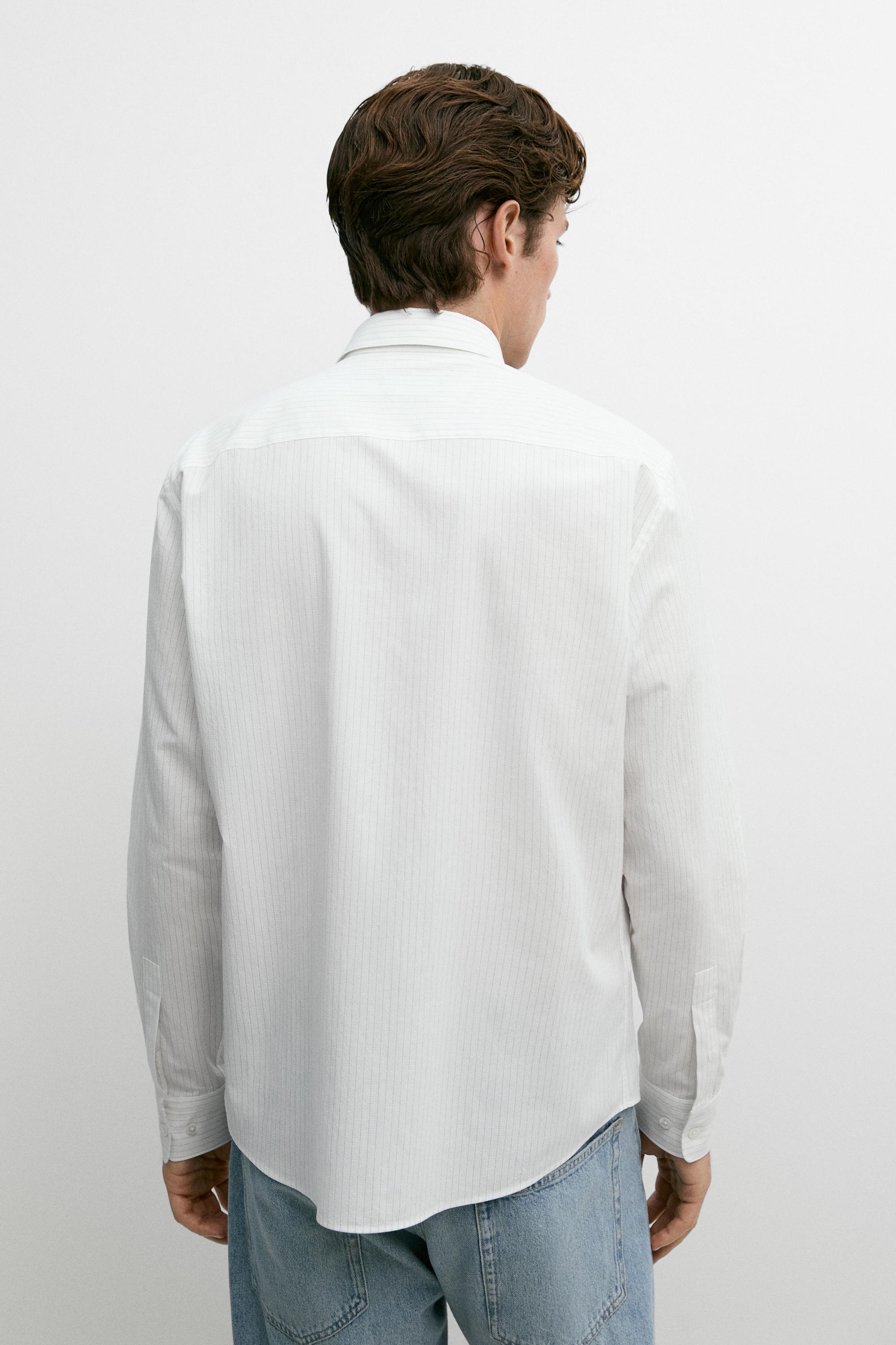 Chemise rayée 100 % coton