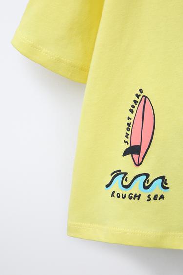 T-SHIRT IMPRIMÉ - Jaune de Zara - Image 3