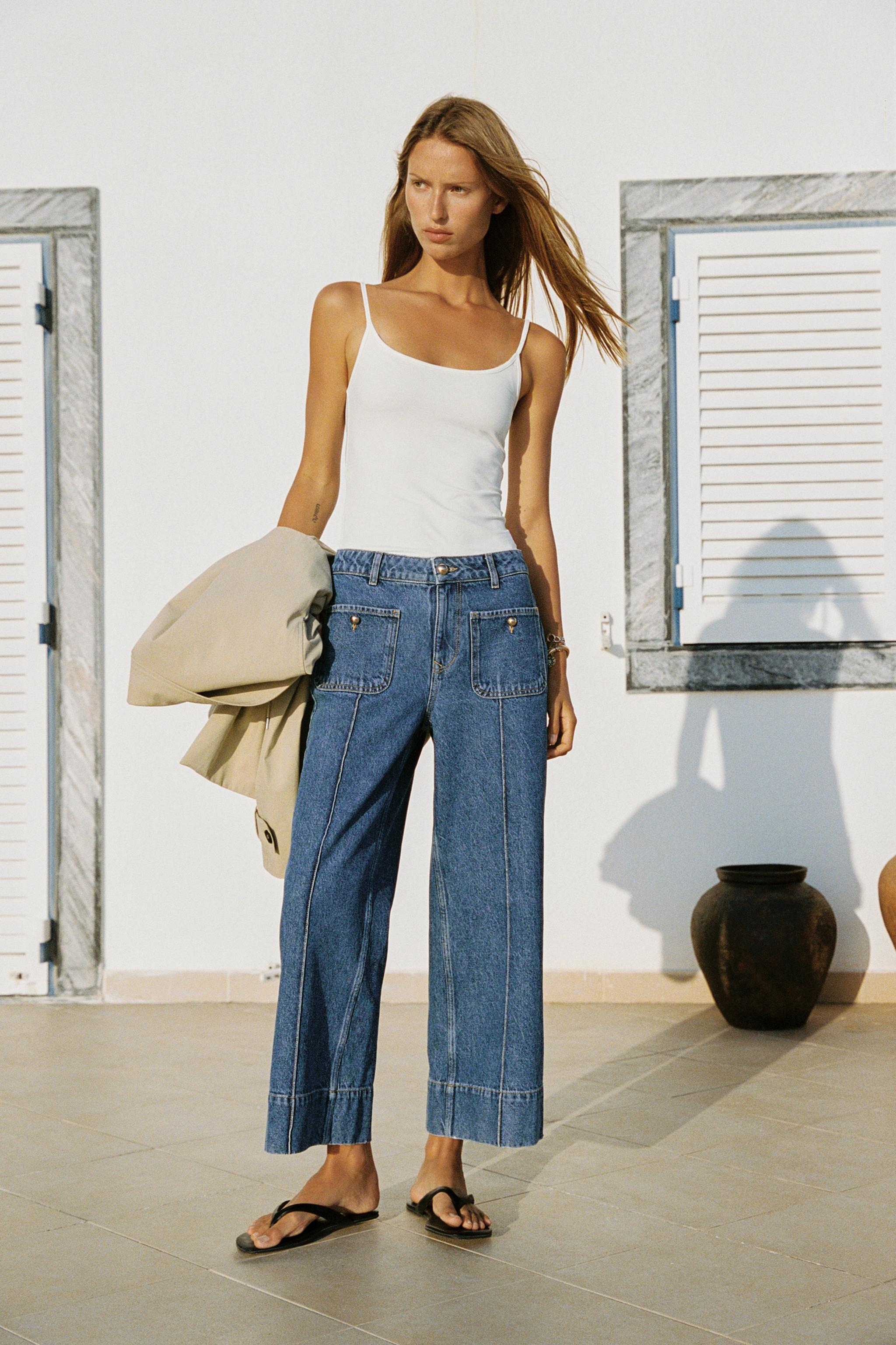 Женские джинсы Zara Z1975 High-Rise Culotte Jeans