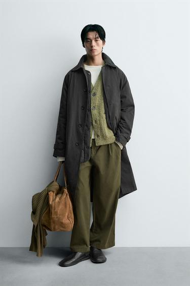 ÁO MĂNG TÔ KẾT HỢP 2 TRONG 1 - Màu đen từ Zara