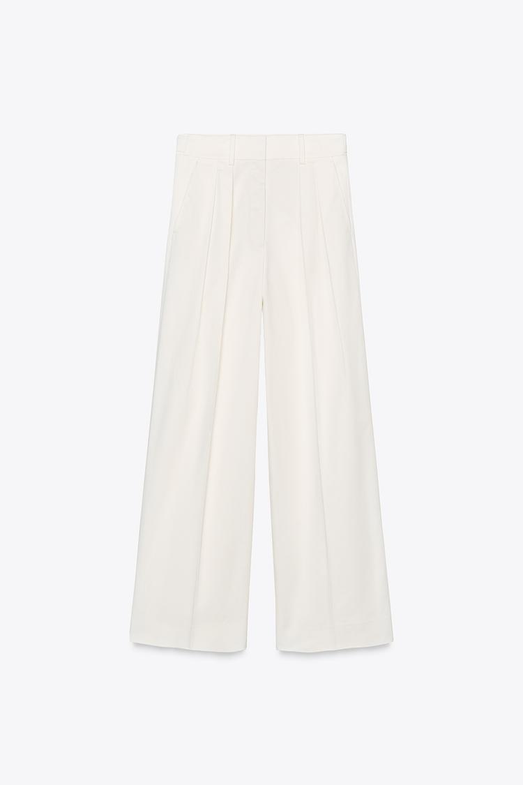 ZW COLLECTION TWILL PLEATED PANTS