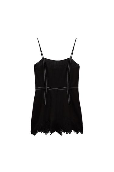 TOPSTITCHED PLAYSUIT