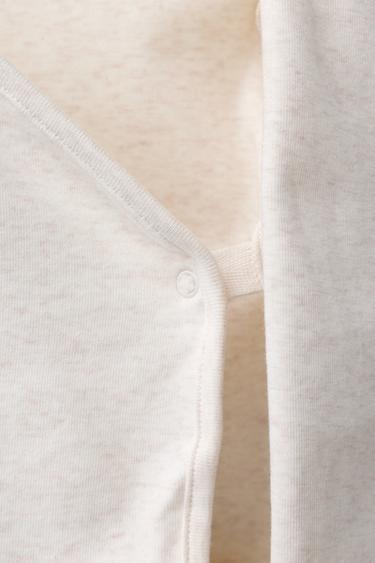 FIRST OUTFIT SET AND POUCH - Beige marl by Zara - Image 3