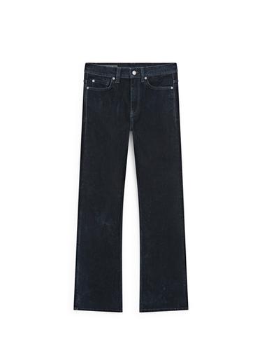 Jean bootcut taille haute effet velours - Bleu pétrole de Zara