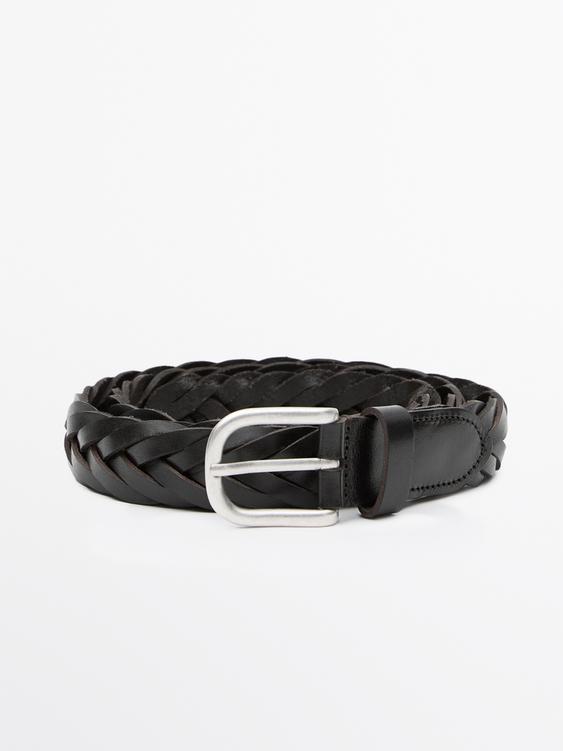 Braided nappa leather belt from Zara - $90