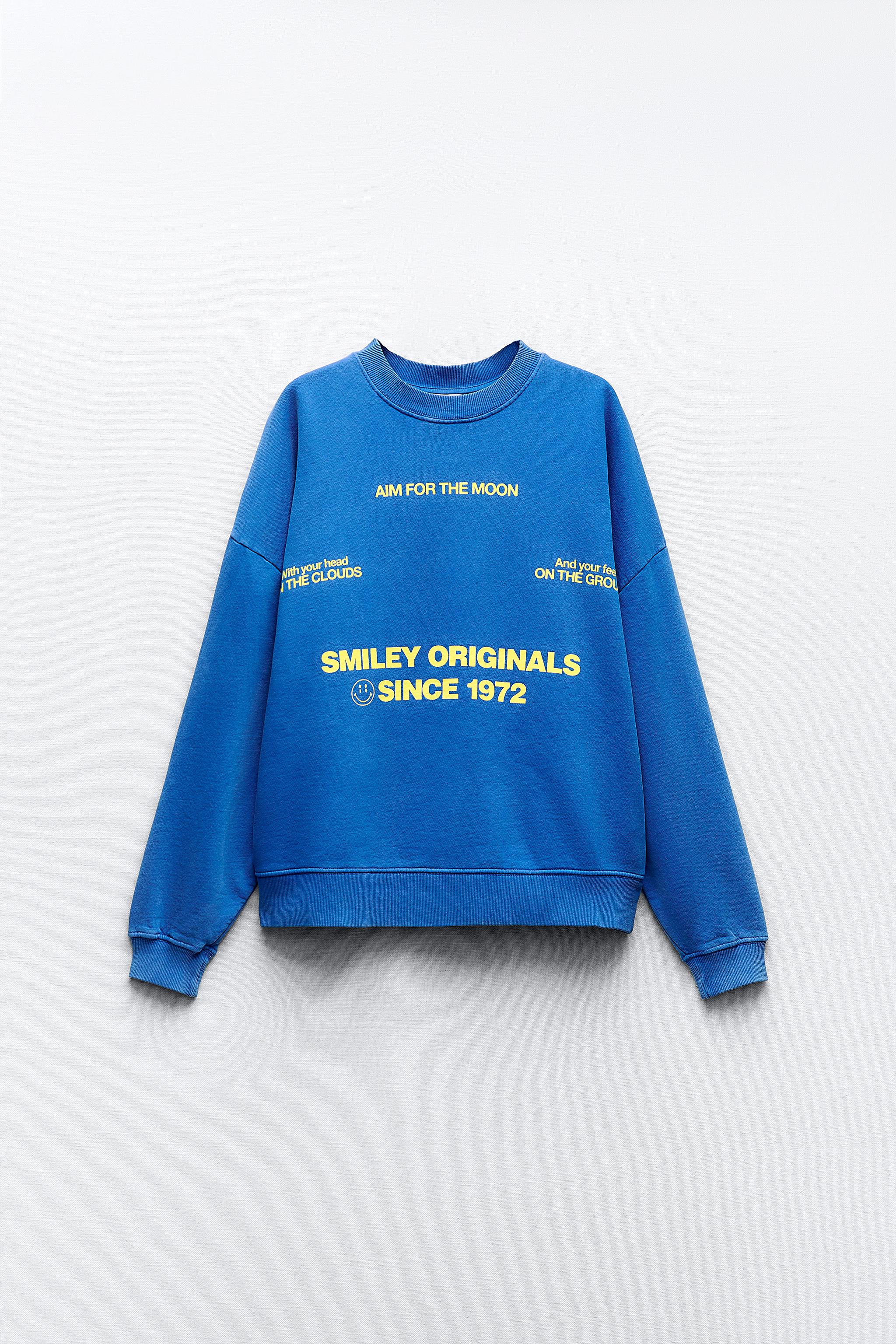 SMILEY ® ORIGINALS SWEATSHIRT - Electric blue | ZARA Canada