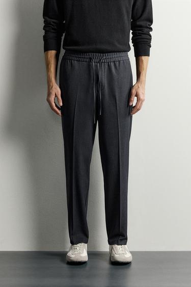 COMFORT JOGGER WAIST PANTS — Dark gray marl 2