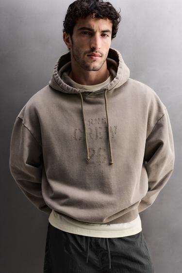 SWEAT DÉLAVÉ RELAXED FIT TRAINING - Marron clair de Zara - Image 5