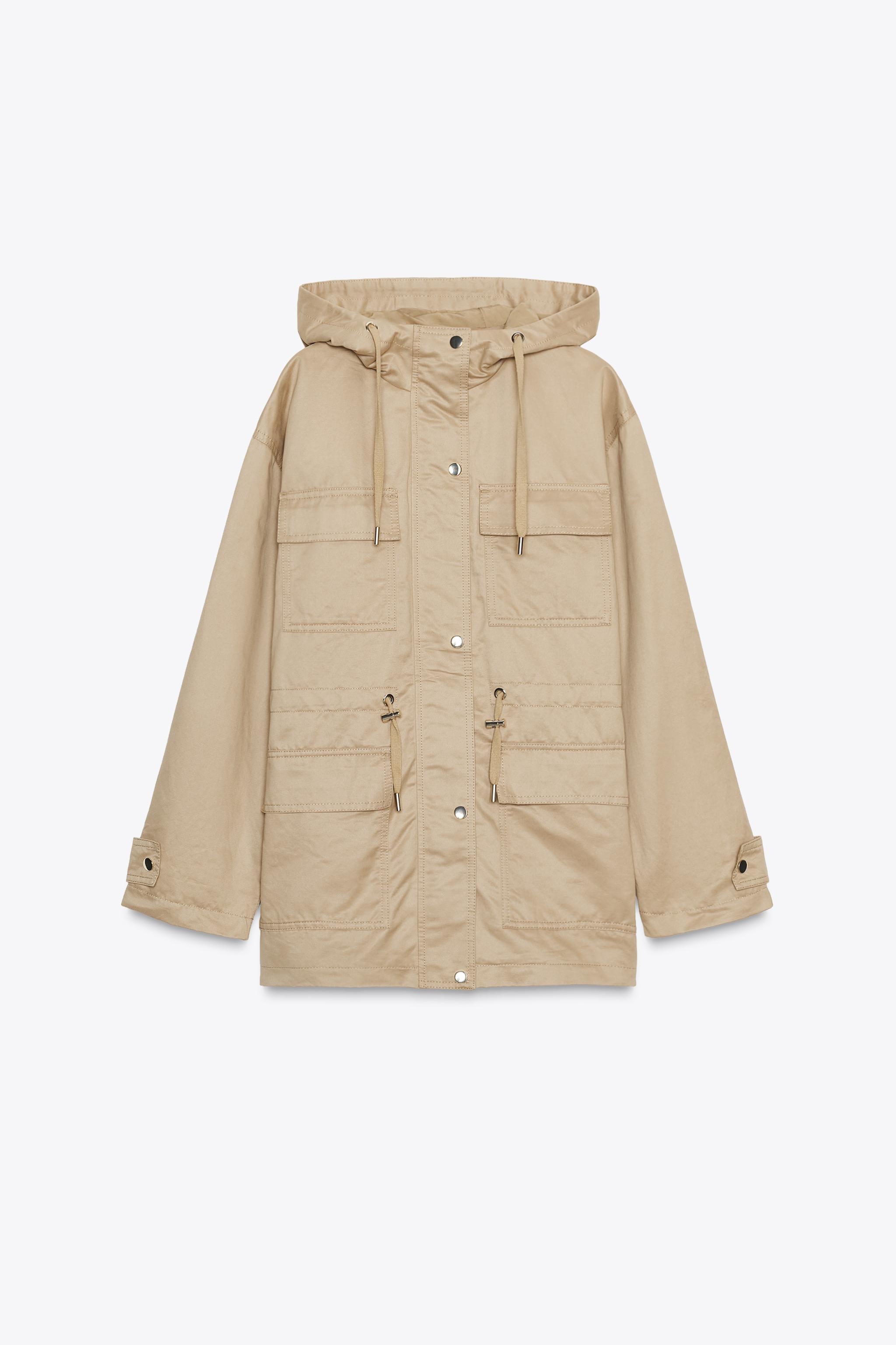 パフジャケット ゴールデンブラウン ラバー仕上げパフジャケット - カーキ | ZARA Japan / 日本