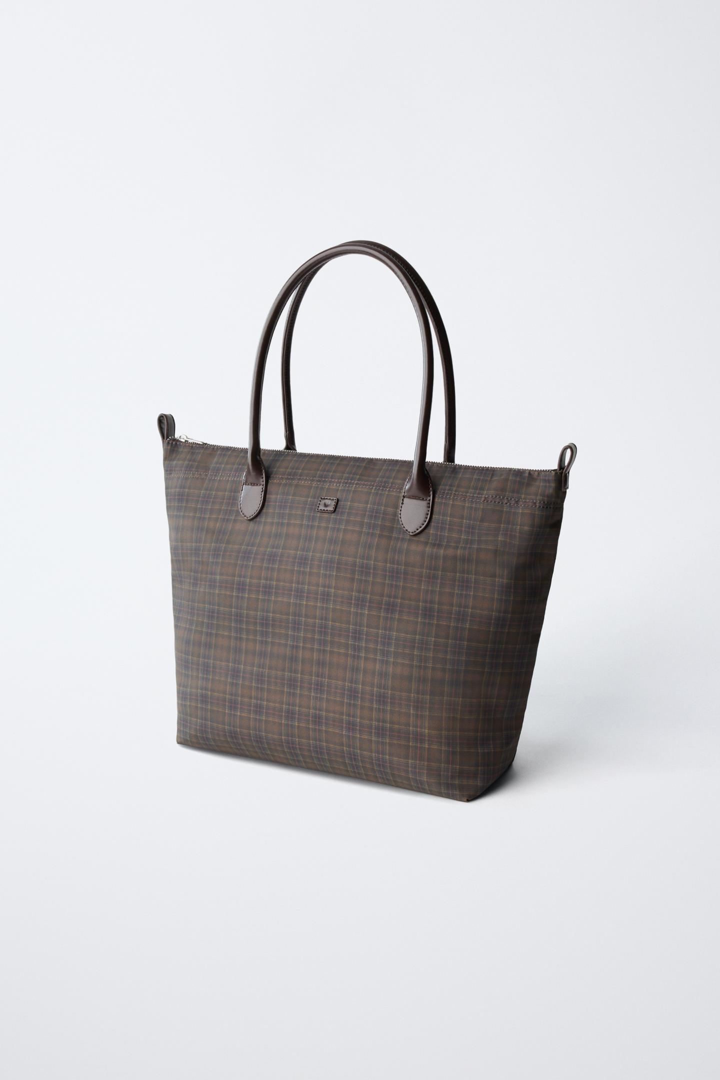 Детская сумка Zara Checkered Shopper, цвет: Коричневый — фото 2