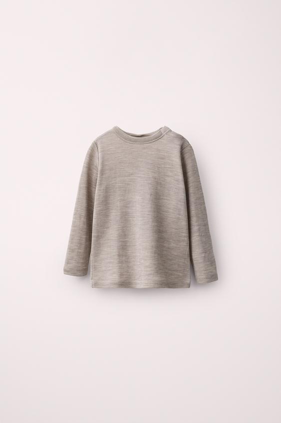 100% WOOL T-SHIRT CREATED BY CARAMEL LONDON X ZARA - Beige by Zara - Image 0