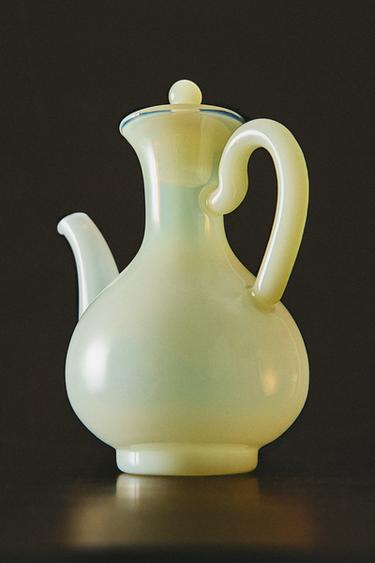 ソイミルク ピッチャー ボロシリケイトガラス フタ付きイエローZaraのソイミルク ピッチャー ボロシリケイトガラス フタ付き - イエロー