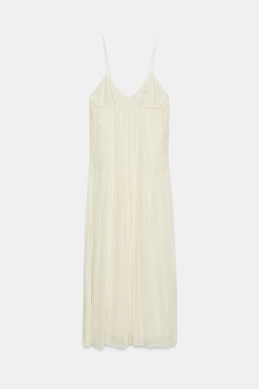 ROBE NUISETTE BRODÉE - Écru de Zara - Image 6