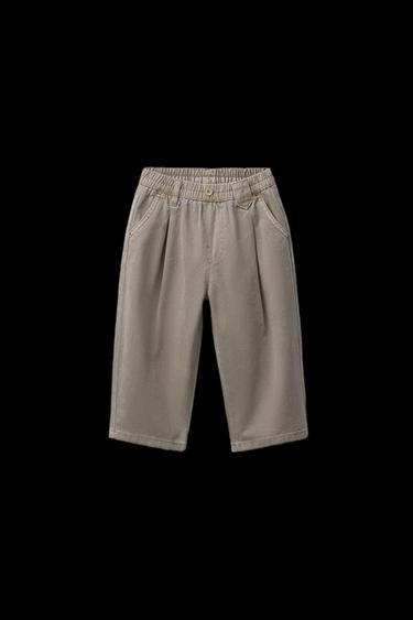 BALLOON PLEATED TROUSERS - Brown / Taupe by Zara