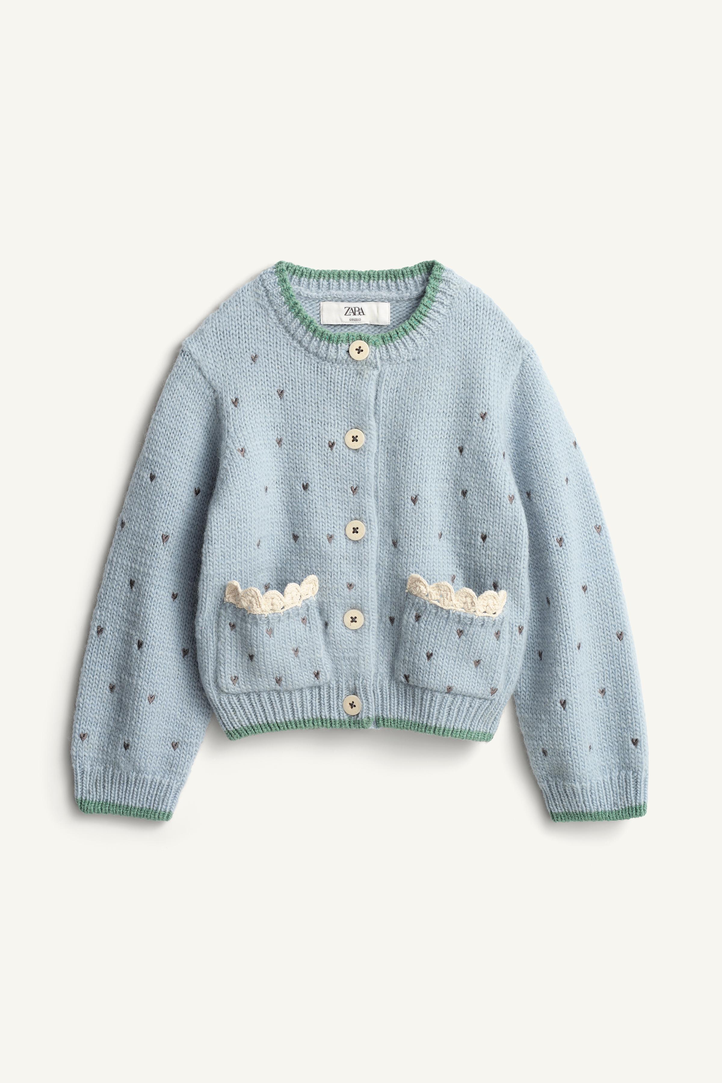 GILET 100% LAINE CŒURS BRODÉS LIMITED EDITION