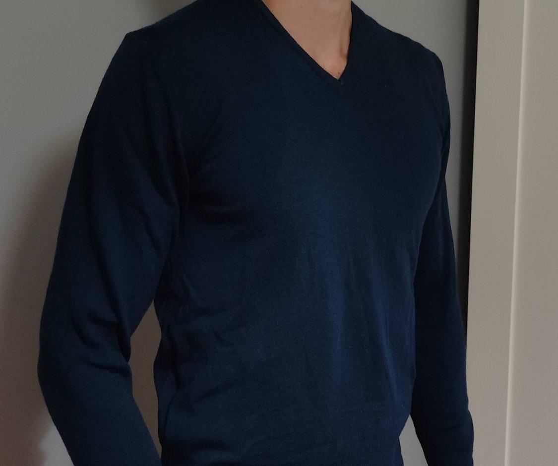 CAMISOLA EM V AZUL TURQUESA FINE WOOL - Image 4