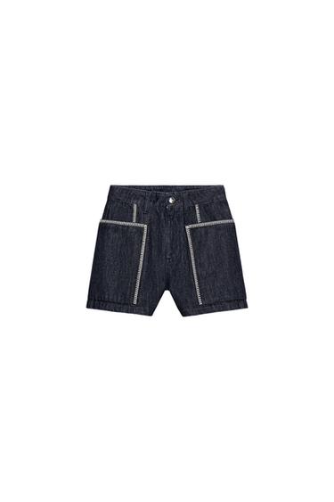 Z1975 EMBROIDERED SHORTS - Blue by Zara