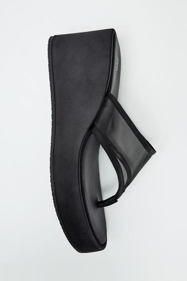 MESH STRAP WEDGES - Black by Zara