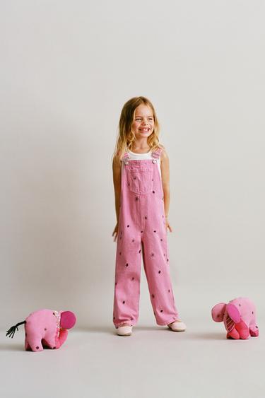 Zara LILLETIKANDIGA SARŽIST TRAKSIPÜKSID - Pink
