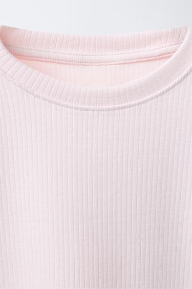 PLAIN RIBBED T-SHIRT - Pink by Zara - Image 2