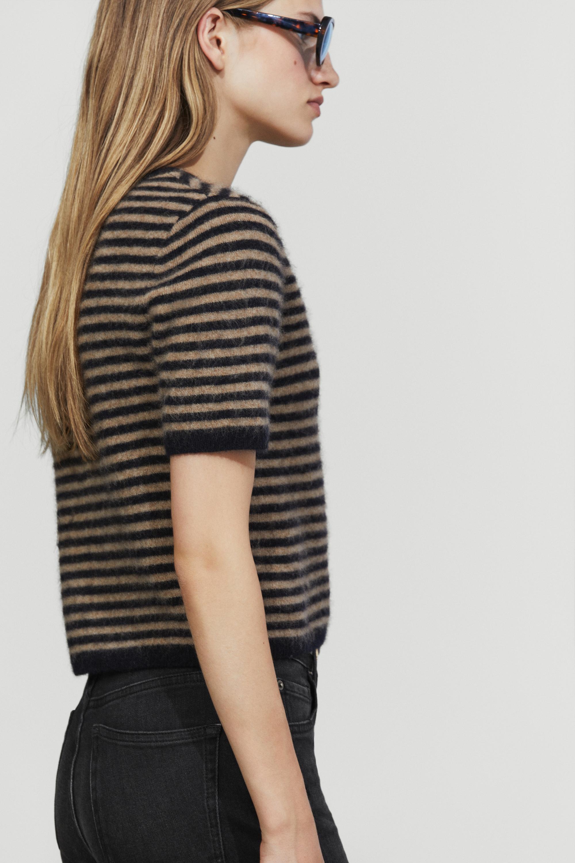 100% wool short sleeve knit cardigan
