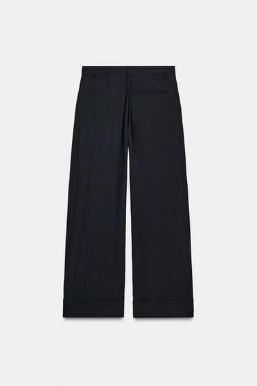 100% WOOL TROUSERS ZW COLLECTION - Dark navy by Zara - Image 8