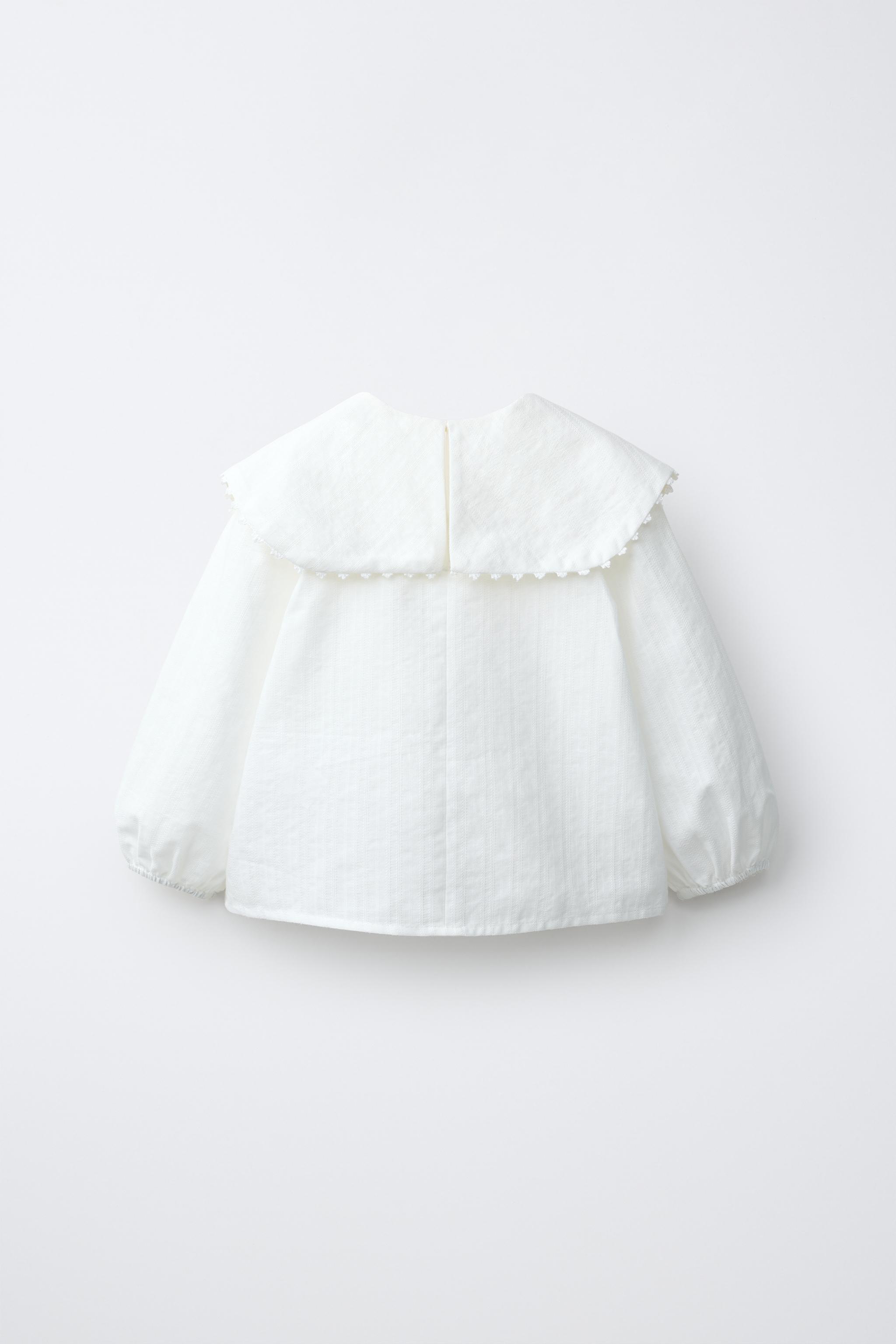 CHEMISE EN PLUMETIS À COL CLAUDINE