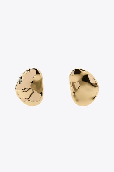 METALLPLÄTTCHEN-OHRRINGE - Goldfarben von Zara