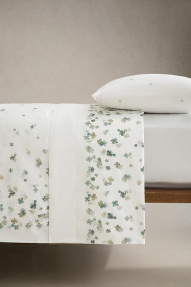 HOUSSE DE COUETTE COTON TRÈFLES - Blanc cassé de Zara - Image 2