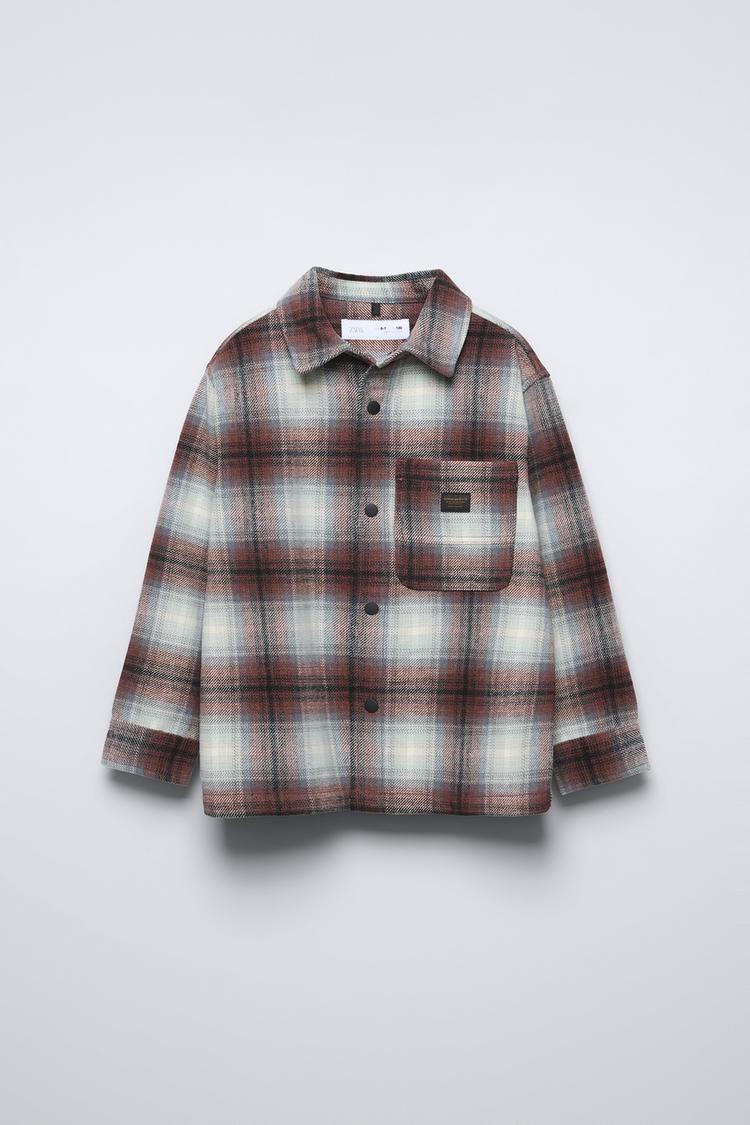 Overshirt Jacket Zara Textured Plaid Overshirt Zara Jackets Coats