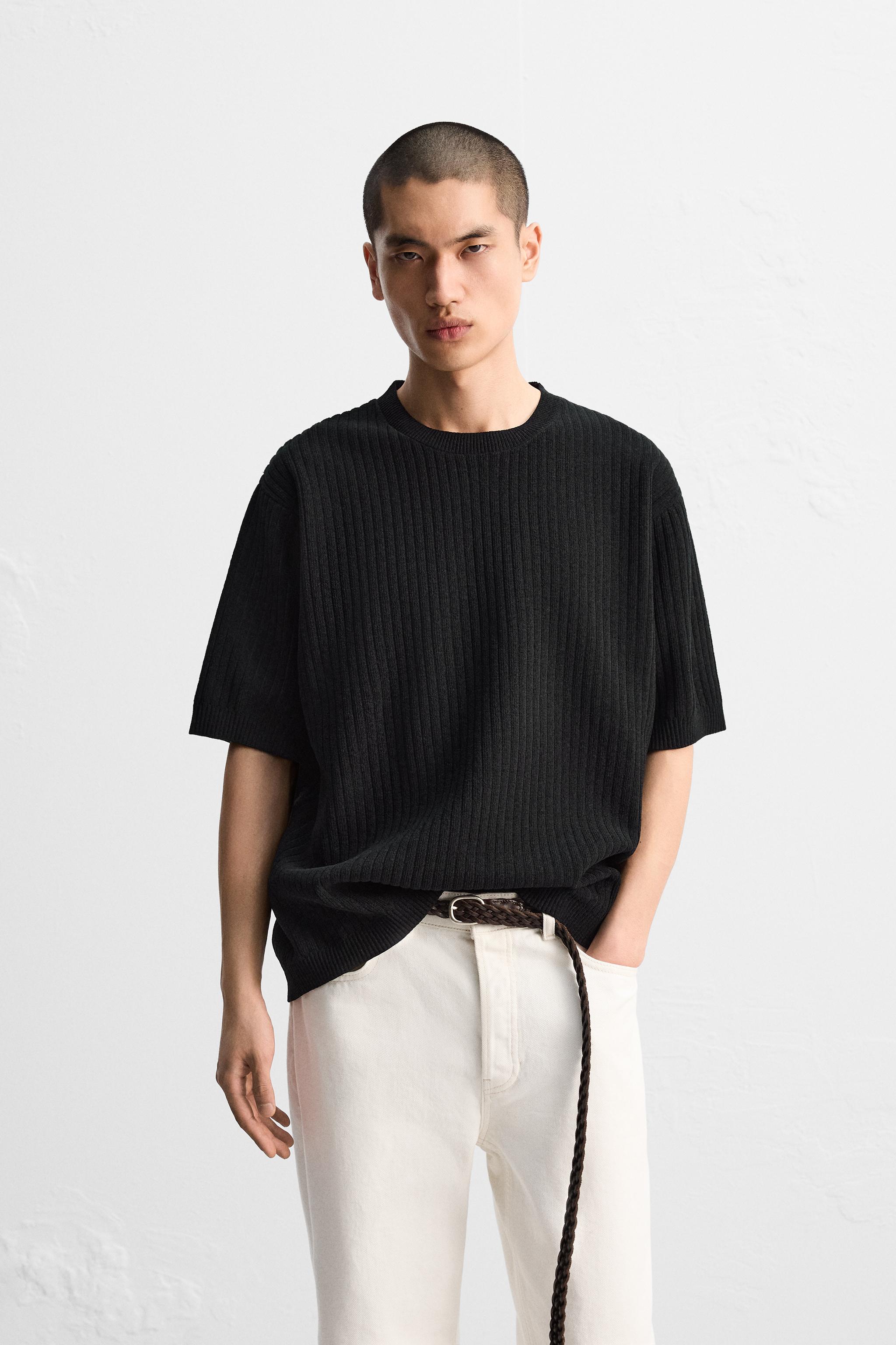 テクスチャーニットセーター - ブラック | ZARA Japan / 日本