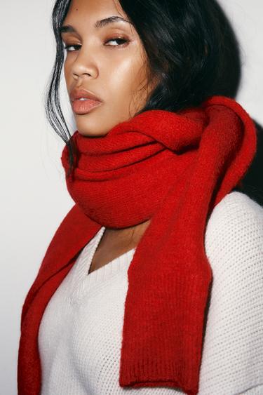 ÉCHARPE UNIE POIGNETS - Rouge de Zara - Image 1