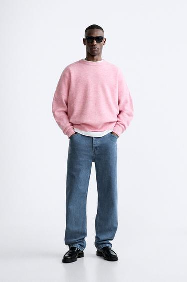 СВИТЕР ИЗ РЕЛЬЕФНОЙ ТКАНИ — РОЗОВЫЙ от Zara — изображение 0