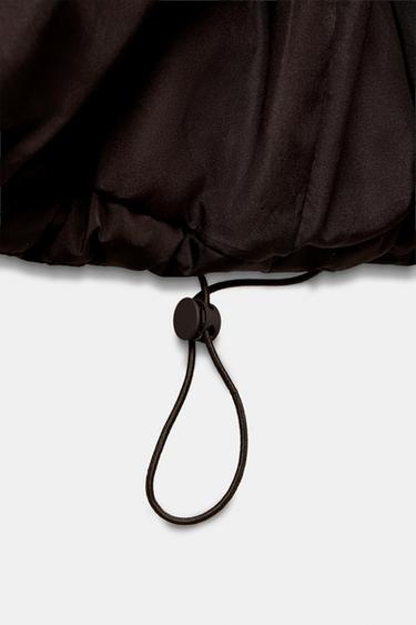 SHORT WATER-REPELLENT WINDPROOF PUFFER ANORAK - Brown by Zara - Image 9