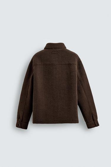 SURCHEMISE EFFET MOUTON - Marron de Zara - Image 7